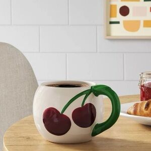 2 Cherry mug Stoneware 16oz